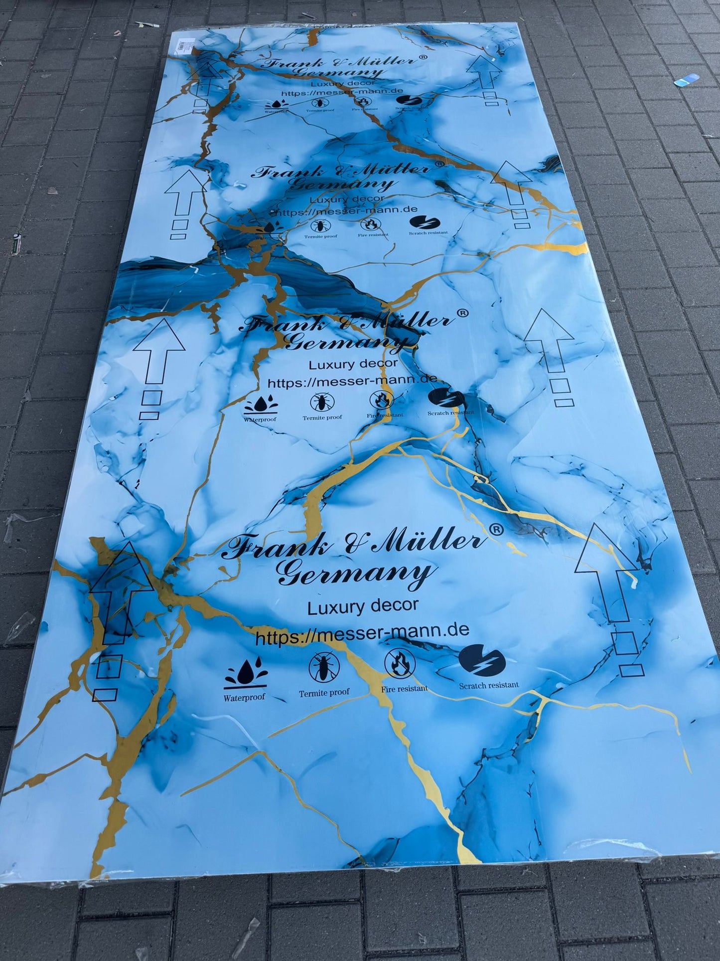 PVC Wandpaneele 260x122cm - 55 Farben verfügbar - 3mm stark
