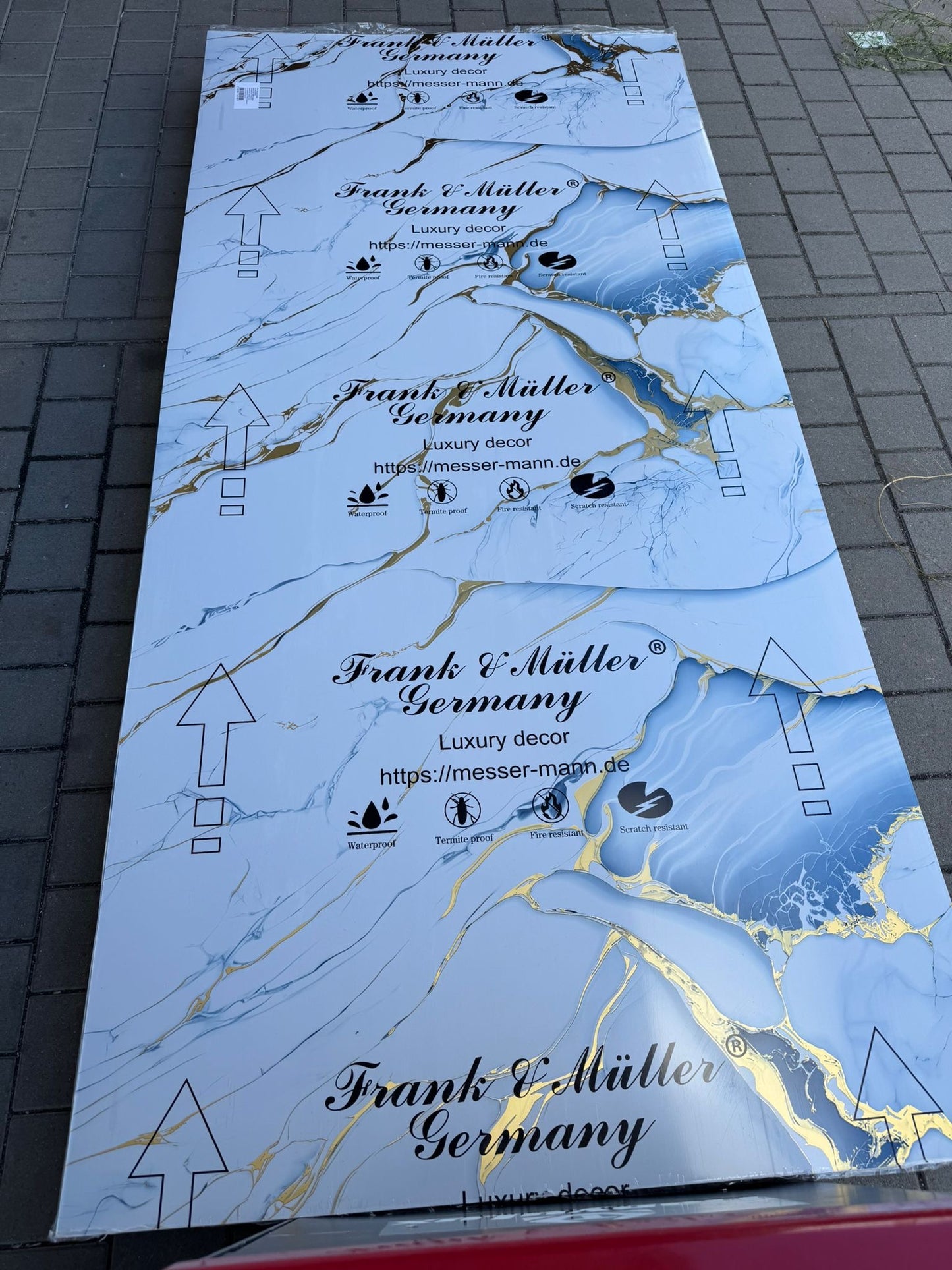 PVC Wandpaneele 260x122cm - 55 Farben verfügbar - 3mm stark