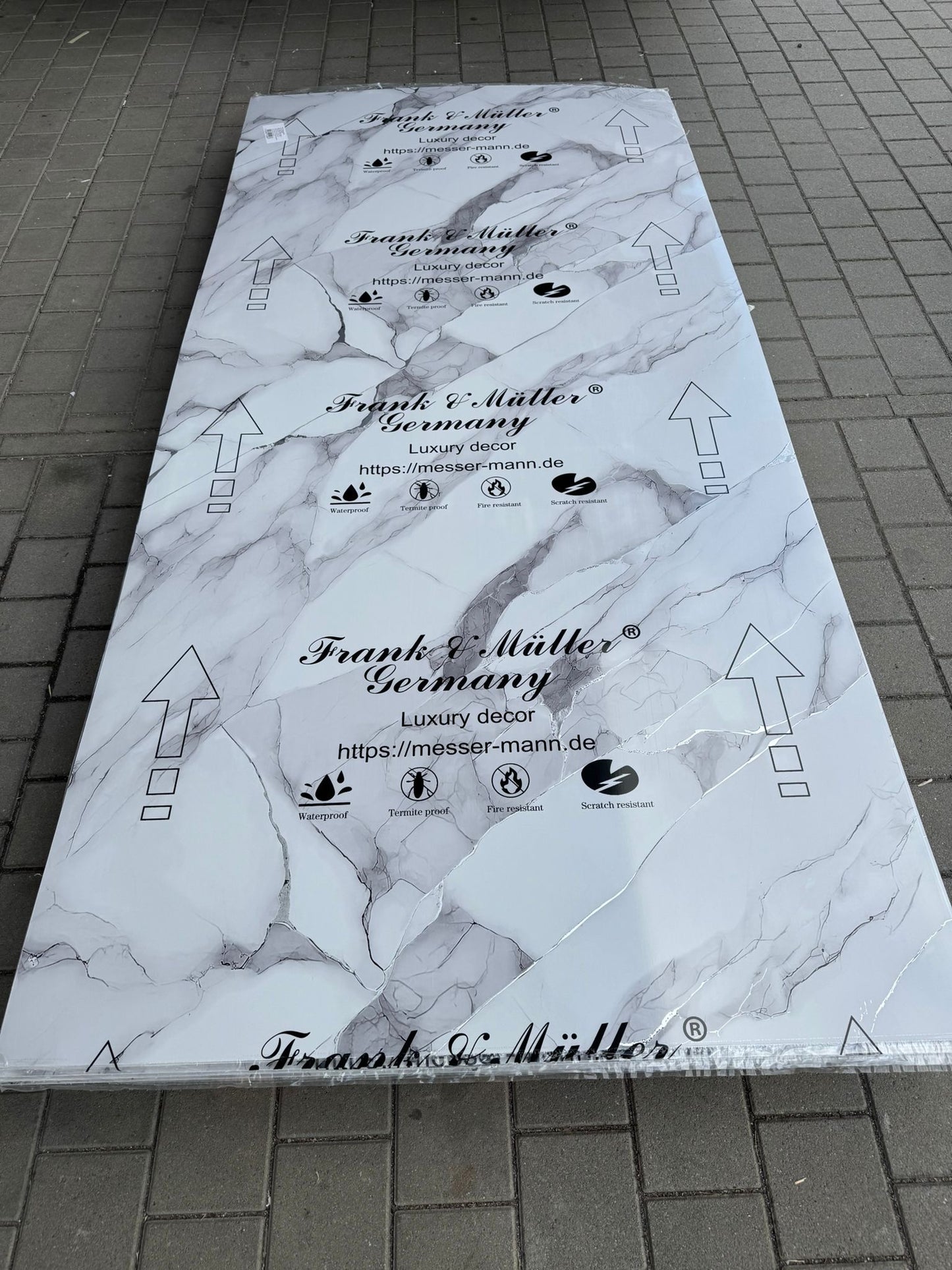 PVC Wandpaneele 260x122cm - 55 Farben verfügbar - 3mm stark
