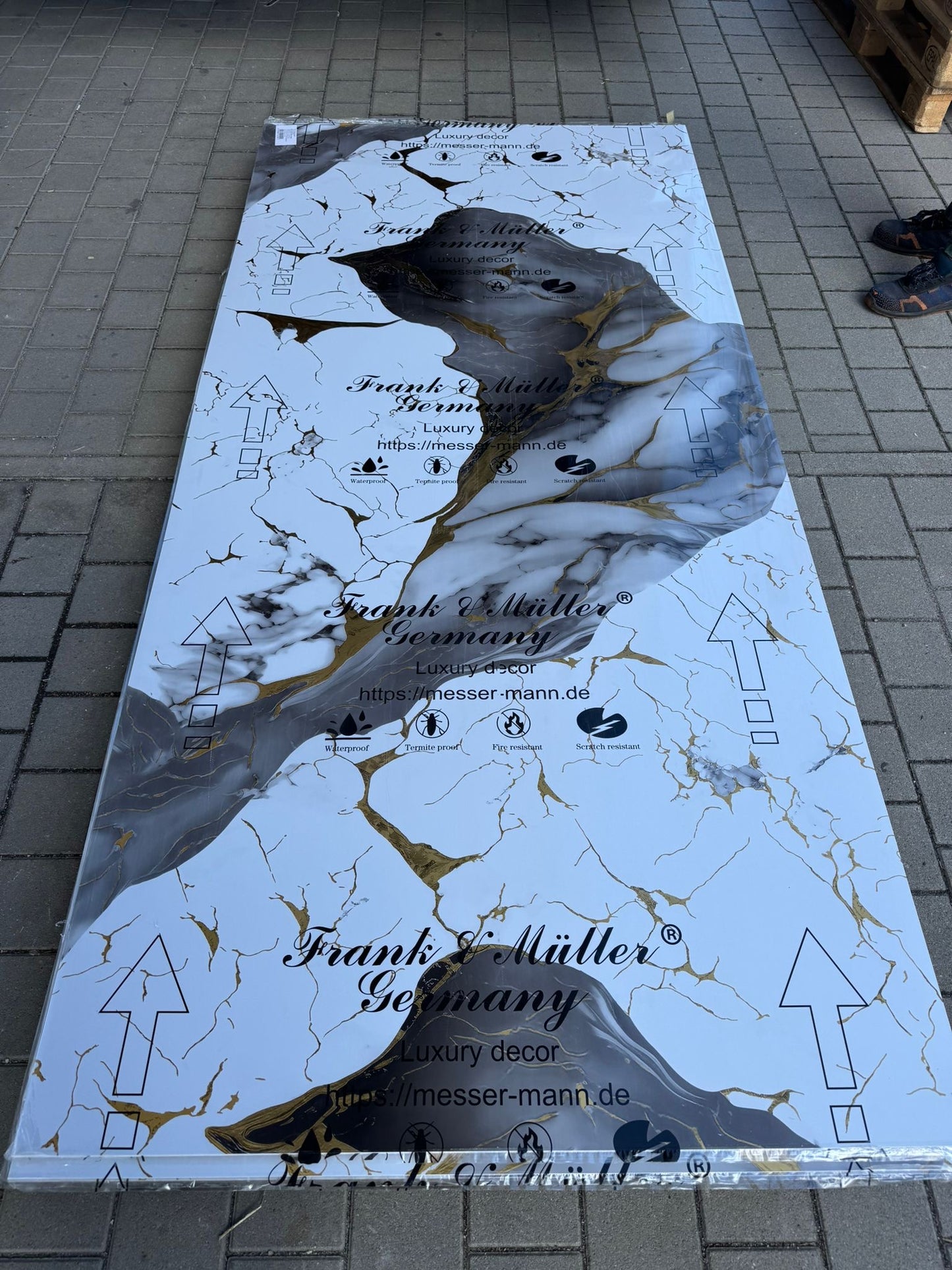 PVC Wandpaneele 260x122cm - 55 Farben verfügbar - 3mm stark