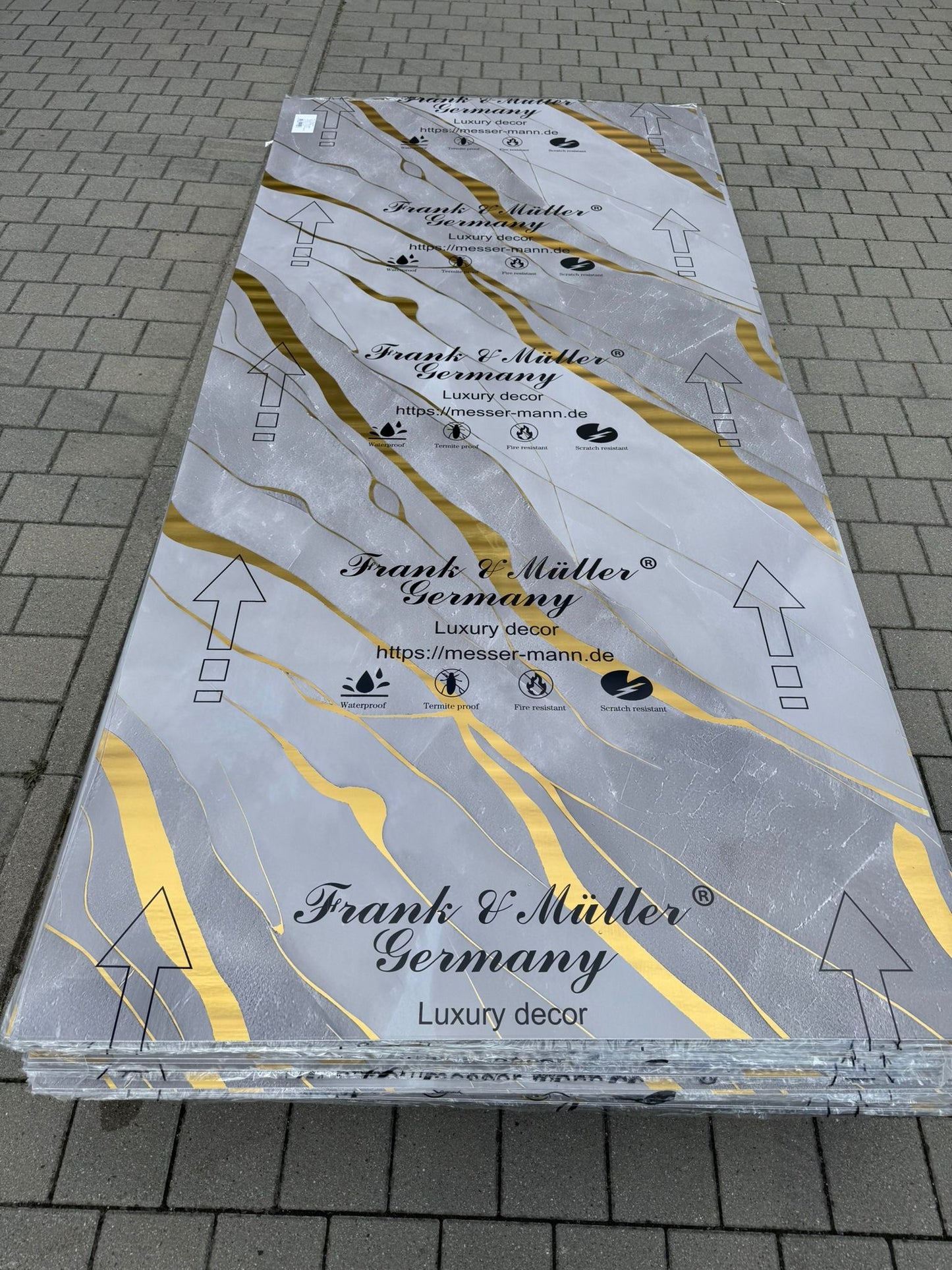 PVC Wandpaneele 260x122cm - 55 Farben verfügbar - 3mm stark