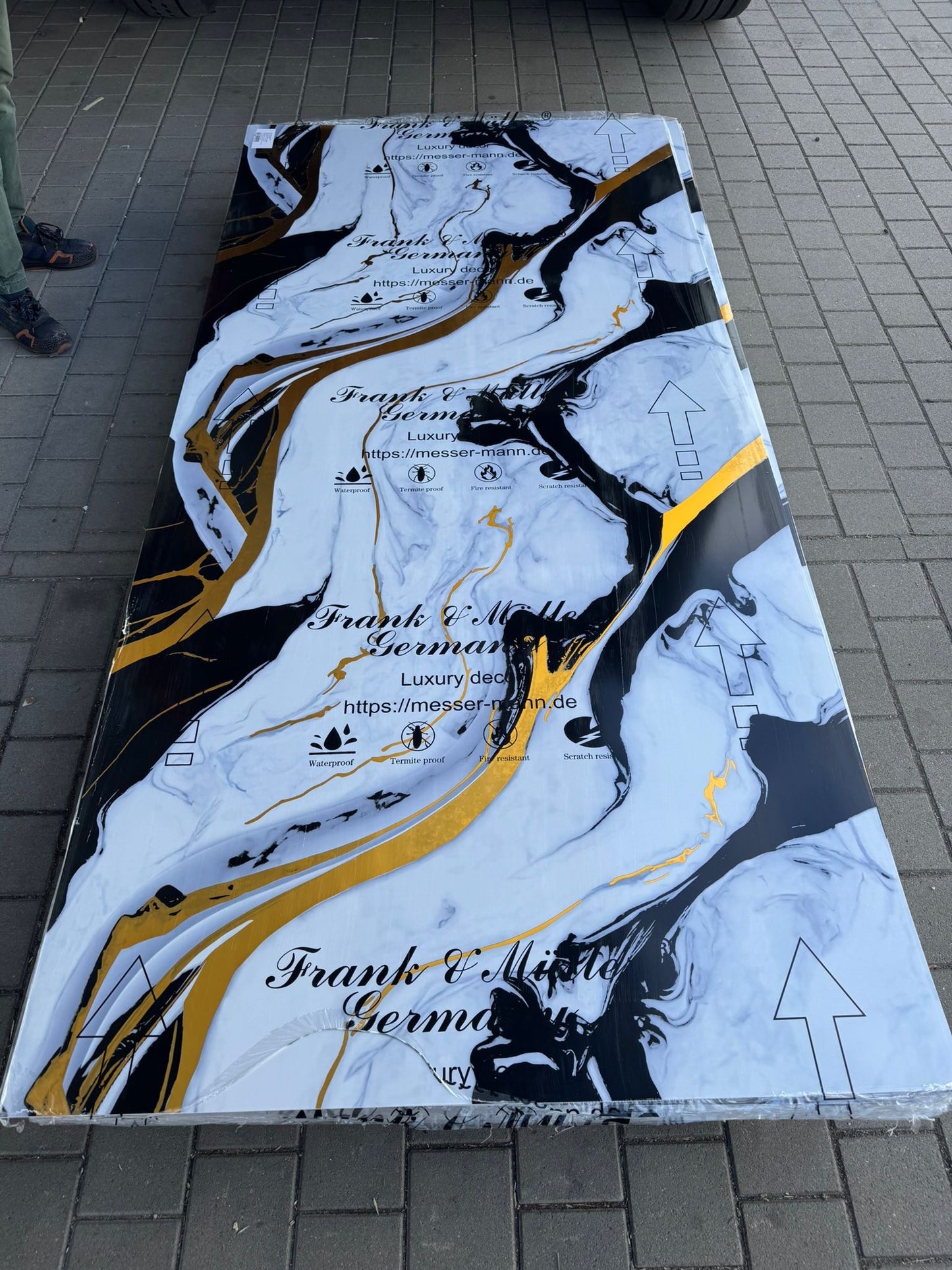PVC Wandpaneele 260x122cm - 55 Farben verfügbar - 3mm stark