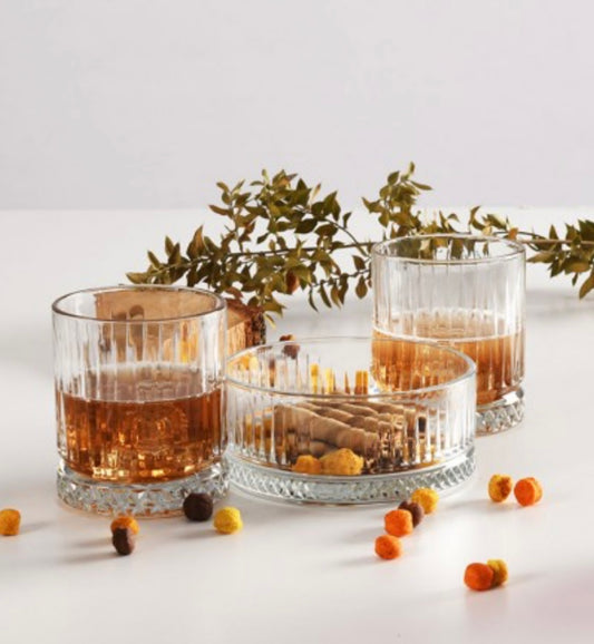 Pasabahce Elysia Whisky Set - 2 Gläser 355ml + Schale 510ml