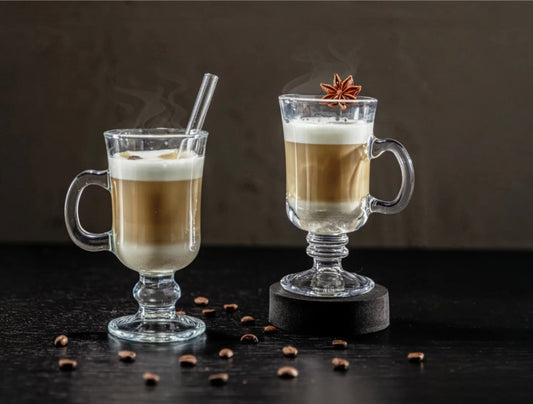 Pasabahce Irish Coffee Henkelbecher - Glas-Kaffeetasse mit Henkel