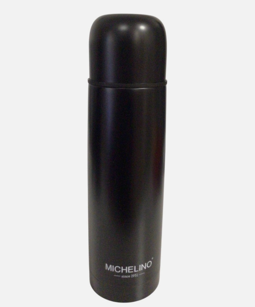 Isolierflasche 0,5L Michelino schwarz - Elegante Thermosflasche für unterwegs