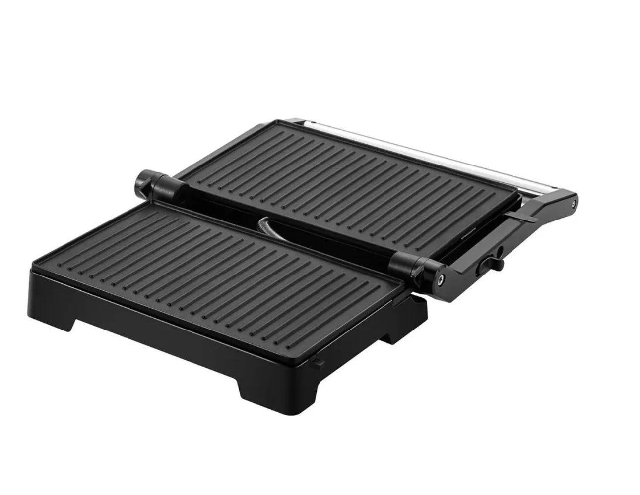 Royalty Line Panini Grill rot - Elektrischer Kontaktgrill mit Anti-Haft-Beschichtung