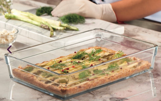 Borcam rechteckige Schale 28,7x19,7cm - Hitzebeständige Glasschale