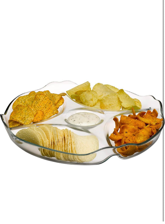 Pasabahce Schale mit Einteilung 25,2cm - Geteilte Glasschale