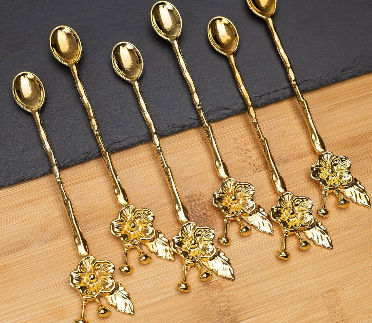 Löffel Set Gold 6 teilig - Elegante Goldlöffel für festliche Tischkultur