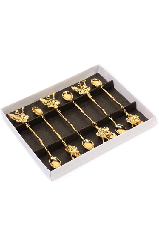 Löffel Set Gold 6 teilig - Elegante Goldlöffel für festliche Tischkultur