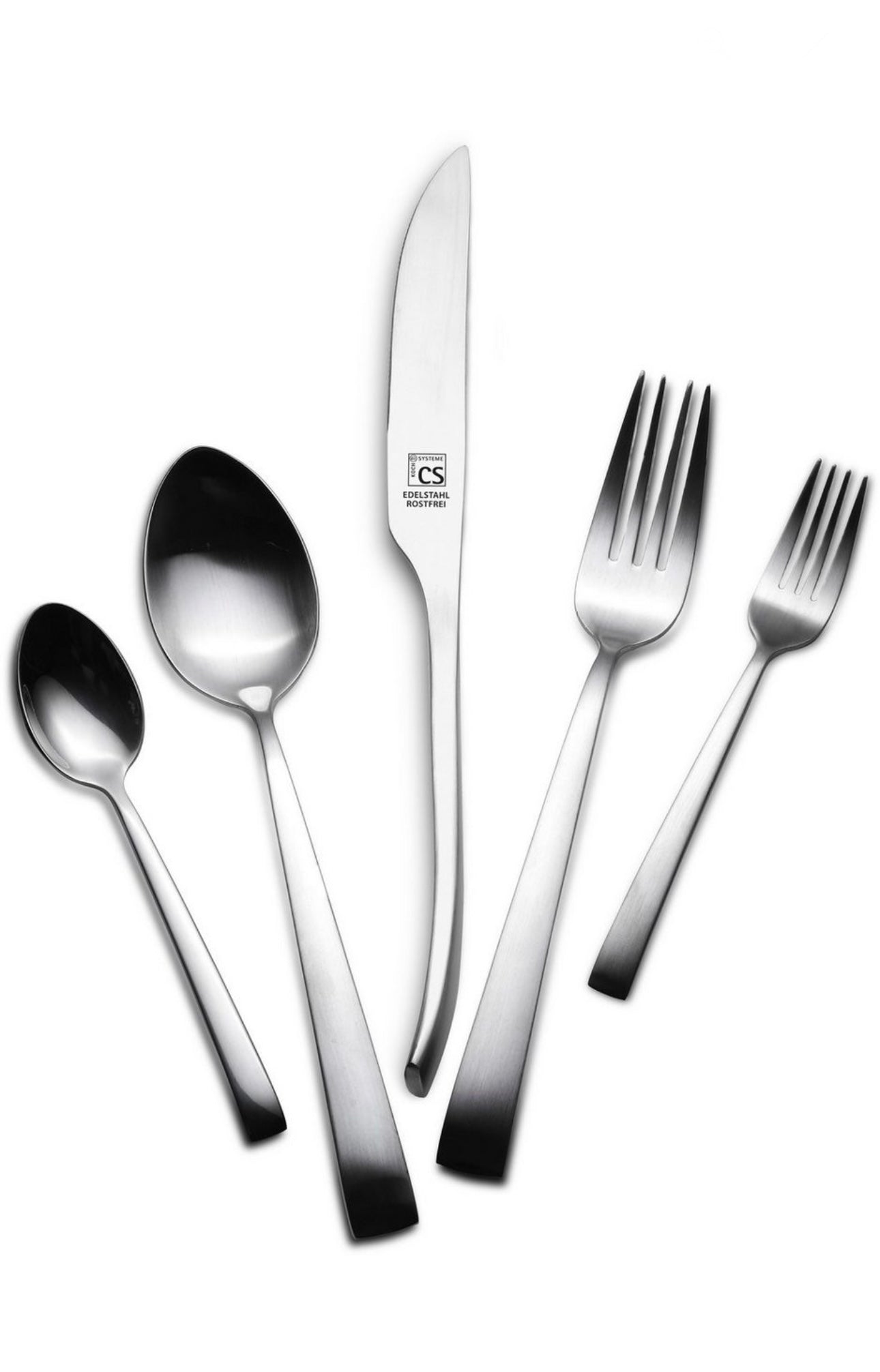 CS Besteckset 60 teilig Edelstahl - Premium Tafelbesteck für 12 Personen rostfrei