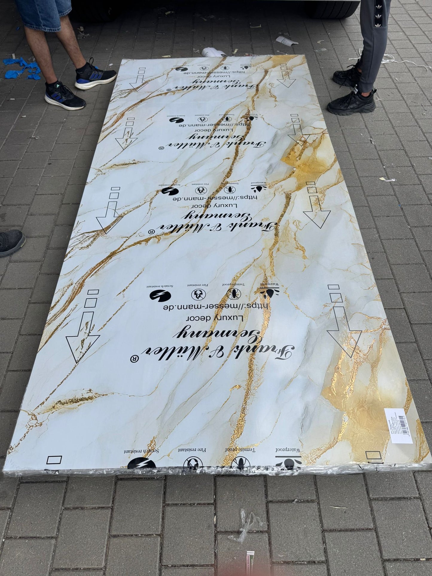 PVC Wandpaneele 260x122cm - 55 Farben verfügbar - 3mm stark