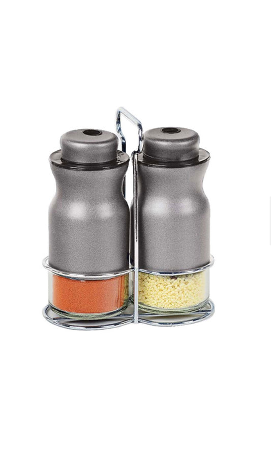 Kräuter und Gewürzbehälter grau 3 teilig Schäfer - Kompaktes Gewürz-Starter-Set