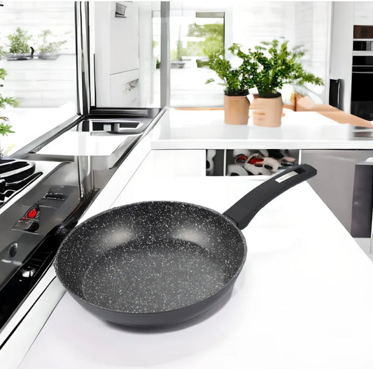 Bratpfanne 28cm Marble Black Schäfer - Große Pfanne in Marmoroptik