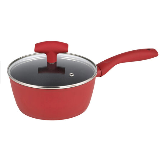 Stielkasserolle mit Deckel 18cm Serie Nora rot Michelino