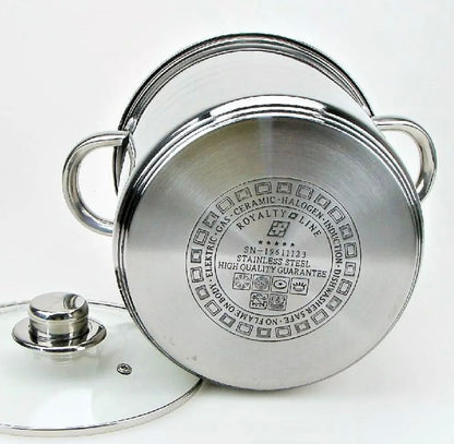 Royalty Line Kochgeschirr Set 18 teilig Edelstahl - Premium Topfset RL-1801B mit Zubehör
