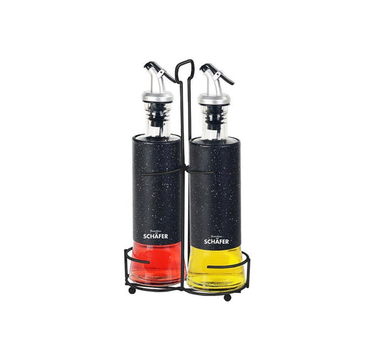 Essig/ Öl Menage Set 3 teilig Marble Black Schäfer