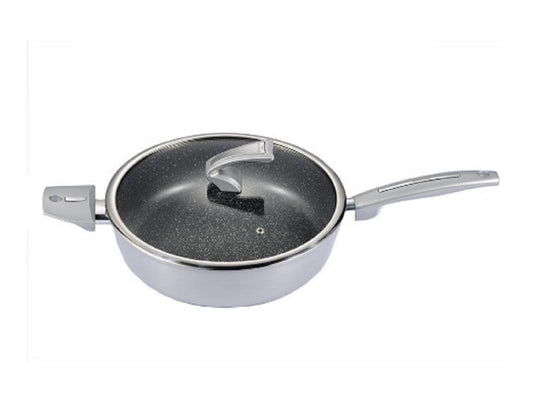 Schmorpfanne mit Deckel 28cm Metallic Silver Schäfer - Geschmiedetes Aluminium