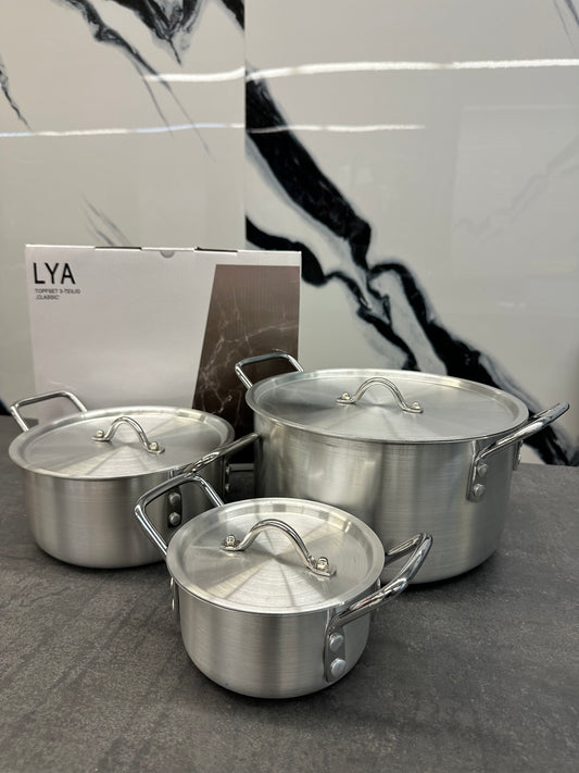 Topfset 3 teilig LYA Classic - Aluminium Kochgeschirr-Set für alle Herdarten