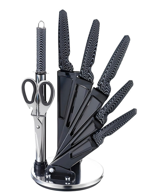Messerset 8-teilig Michelino carbon - Premium-Set mit Acrylständer
