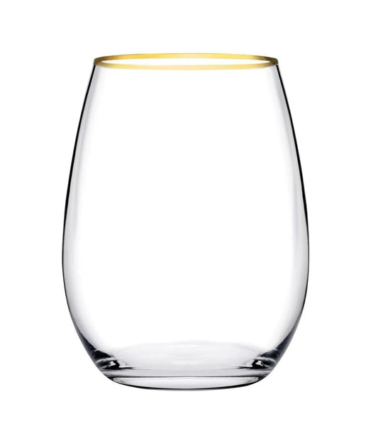 Pasabahce Golden Touch Amber Trinkgläser - 6x 570ml mit goldenem Akzent