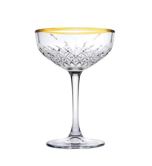 Pasabahce Golden Touch Timeless Cocktailgläser - 4x 255ml mit goldenem Akzent