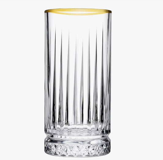 Pasabahce Golden Touch Elysia Trinkgläser - 4x 365ml mit goldenem Akzent