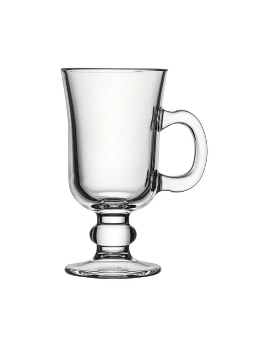 Pasabahce Irish Coffee Henkelbecher - Glas-Kaffeetasse mit Henkel