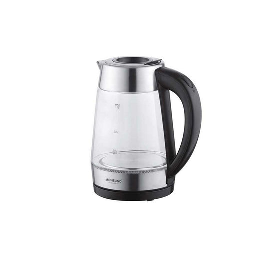 Glaswasserkocher 1,7L Michelino - Elektrischer Wasserkocher aus Glas/Edelstahl