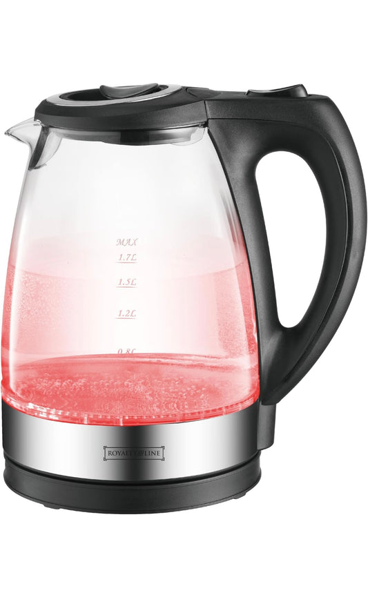 Glaswasserkocher 1,7L Royalty Line rot - LED-beleuchtet in königlichem Rot