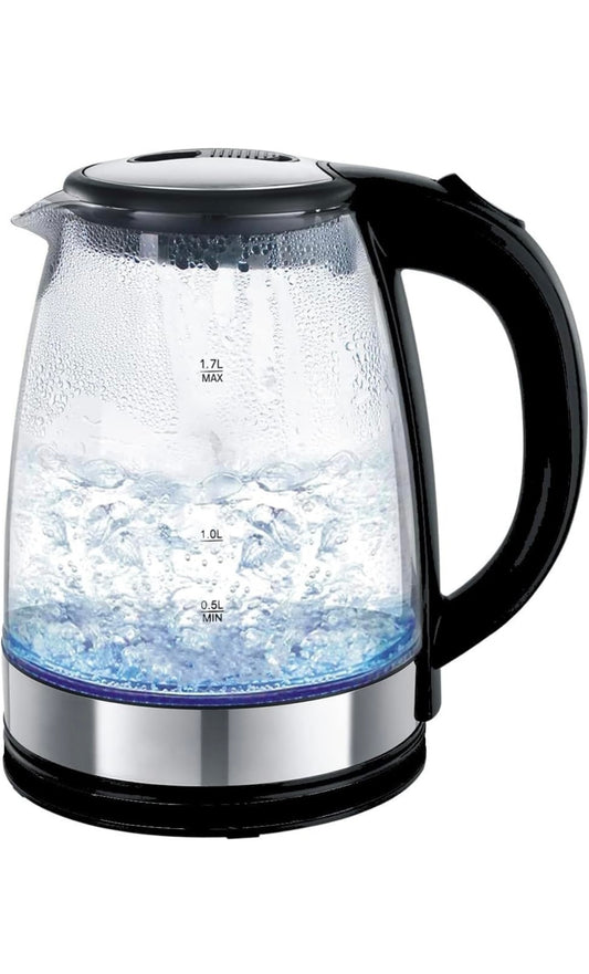 Glaswasserkocher 1,7L Royalty Line blau - LED-beleuchtet in königlichem Blau