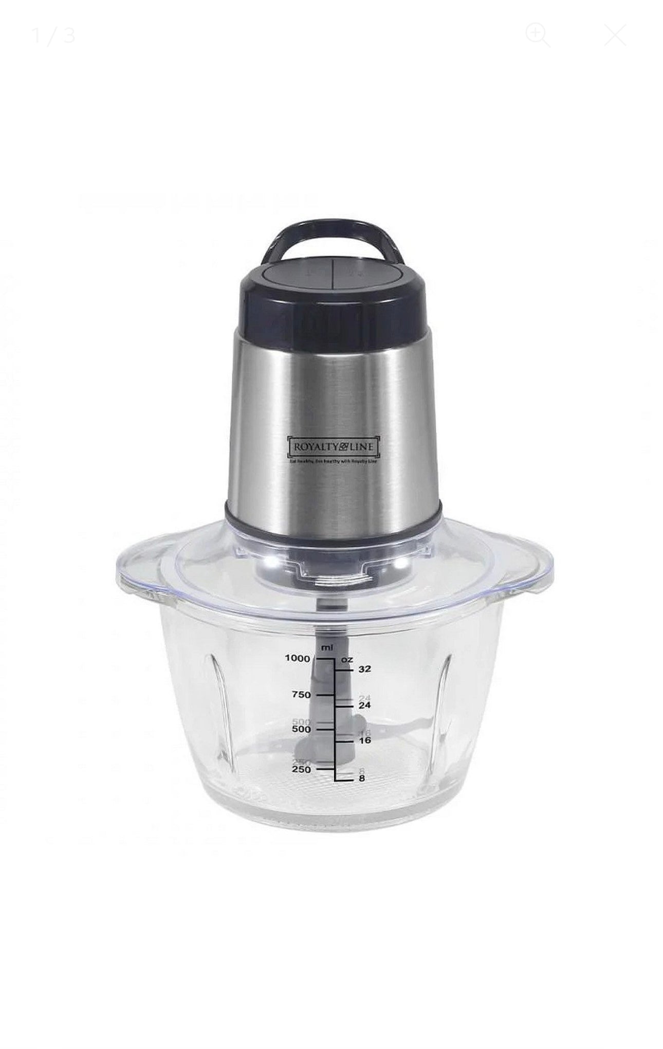 Zerkleinerer 300W Royalty Line - Edelstahl Multizerkleinerer 1000ml