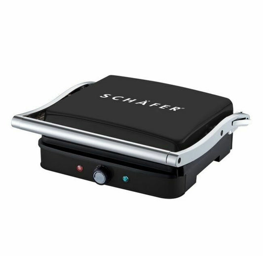 Kontaktgrill Sandwichmaker schwarz Schäfer - 2-in-1 Grillgerät für vielseitige Zubereitung