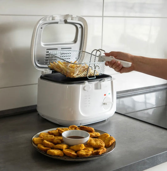 Fritteuse 2,5L Schäfer 1800W - Elektrische Fritteuse mit isoliertem Gehäuse