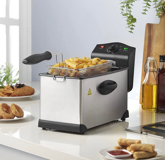 Royalty Line Fritteuse 3L - Elektrische Fritteuse mit einstellbarem Thermostat
