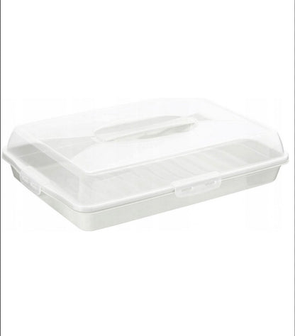 Rechteckiger Tortenbehälter 48x34cm Weiß - Transportbox von Michelino