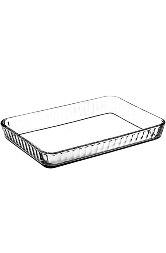 Borcam Hitzebeständiges Glas 40x27cm für Backofen und Mikrowelle - Große Glasschale