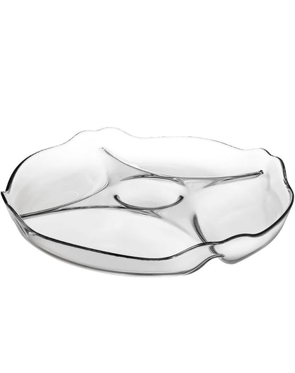Pasabahce Schale mit Einteilung 25,2cm - Geteilte Glasschale