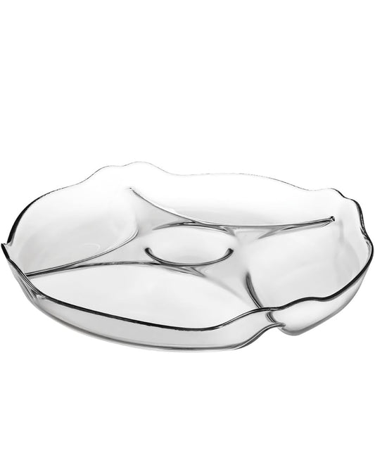 Pasabahce Schale mit Einteilung 25,2cm - Geteilte Glasschale