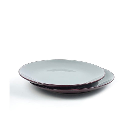 Speiseteller Set 2-teilig Rot 27cm - Mikrowellenfeste Teller von Michelino