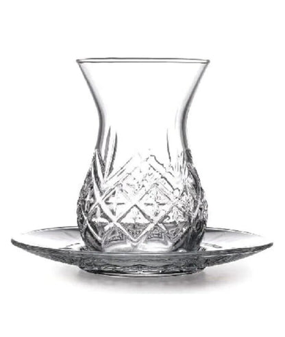 Pasabahce Timeless Cay bardak Set 12-teilig - Teegläser mit Untersetzern