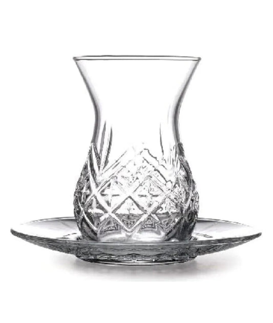 Pasabahce Timeless Cay bardak Set 12-teilig - Teegläser mit Untersetzern