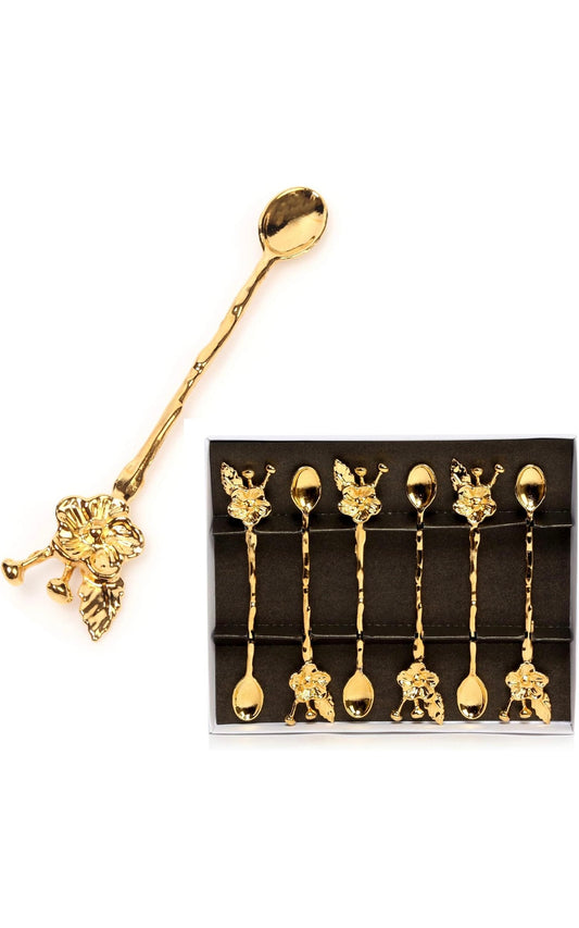 Löffel Set Gold 6 teilig - Elegante Goldlöffel für festliche Tischkultur