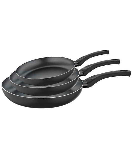 Aluminium Pfannen Set 3-teilig Michelino Lina schwarz - Alle Herdarten 16/20/24cm