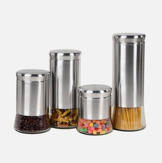 Vorratsdosen silber 4er Bundle
