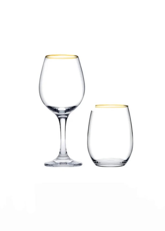 Pasabahce Amber Golden Touch Gläser-Set 8-teilig - Trink- & Kelchgläser